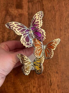 Bath & Body Works Butterfly Trio Wallflowers Fragrance Plug- Gold & Multicolor